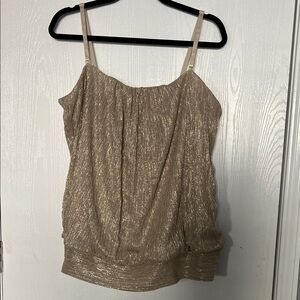 Lane Bryant Metallic Gold Camisole